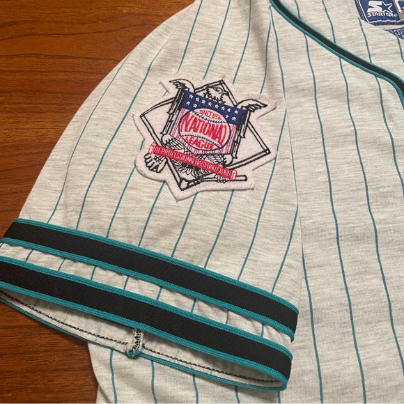 VINTAGE 90s Florida Marlins MLB Jersey - L - Picture 6 of 7
